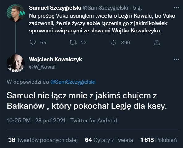 Wojciech Kowalczyk OSTRO o Vukoviciu...